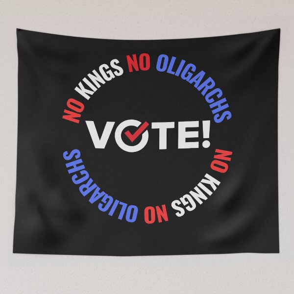 Item preview, no kings no oligarchs designed and sold by TEEJAMBOREE.