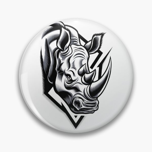 Item preview, Rhino logo. An animal design for wild t-shirts. designed and sold by FusiTink.