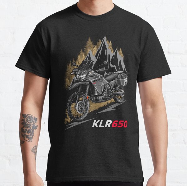 Item preview, Kawasaki KLR650 (Pearl Storm Gray + Baggs) for Motorcycle Riders designed and sold by MotoApparelHub.