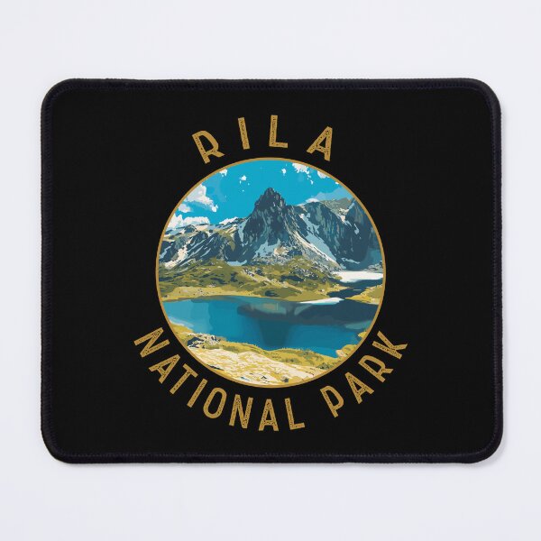 Item preview, Rila National Park Bulgaria Retro Distressed Circle designed and sold by KrisSidDesigns.