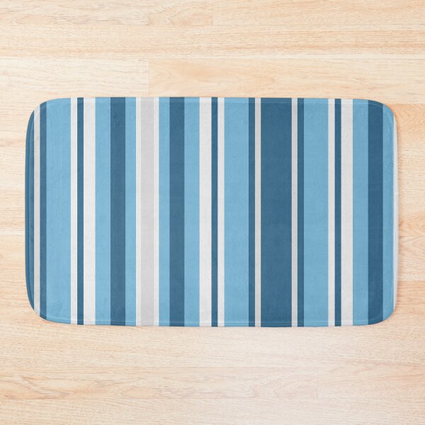 Item preview, Modern Colorful Blue White Southwestern Boho Geometric Vertical Stripes Pattern  designed and sold by BWDecorPattern.