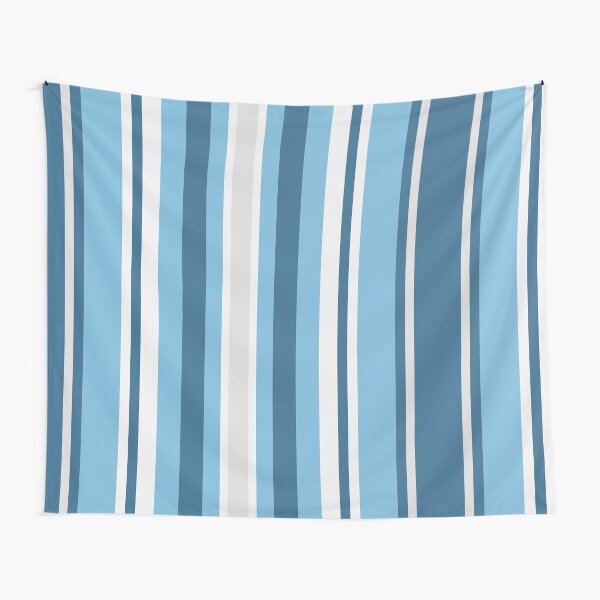 Item preview, Modern Colorful Blue White Southwestern Boho Geometric Vertical Stripes Pattern  designed and sold by BWDecorPattern.