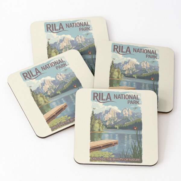 Item preview, Rila National Park Bulgaria Illustration Travel Art Vintage designed and sold by KrisSidDesigns.
