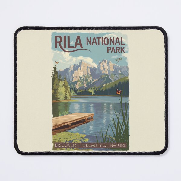 Item preview, Rila National Park Bulgaria Illustration Travel Art Vintage designed and sold by KrisSidDesigns.