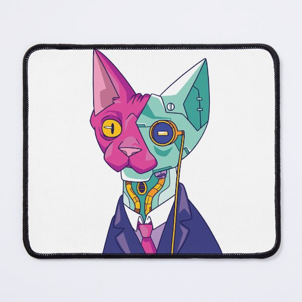 Item preview, Cyberpunk Sphinx Cat - Futuristic AI Feline designed and sold by Denny-Danny.