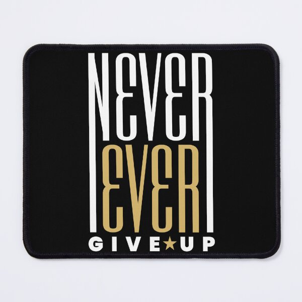 Item preview, Never Ever Give Up - Motivational Typography Design designed and sold by redwolf92.