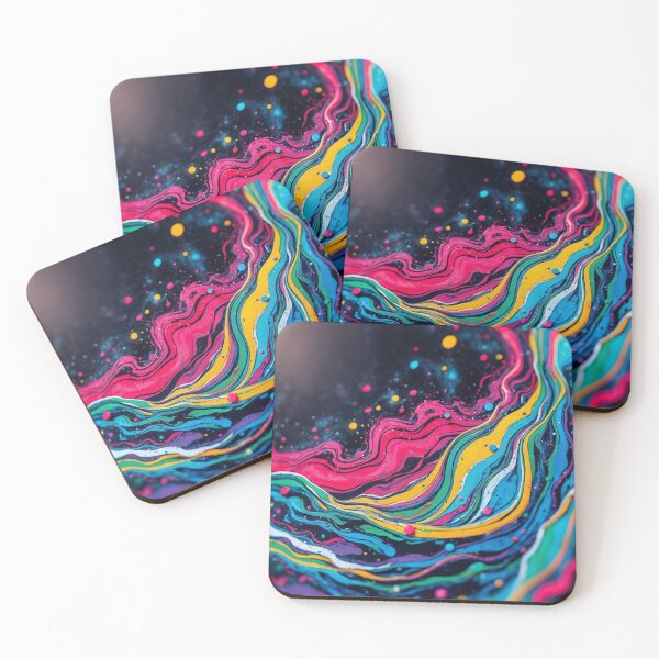 Item preview, Cosmic Flow Abstract Art  Vibrant Colourful Swirls designed and sold by ArtComixHaven.