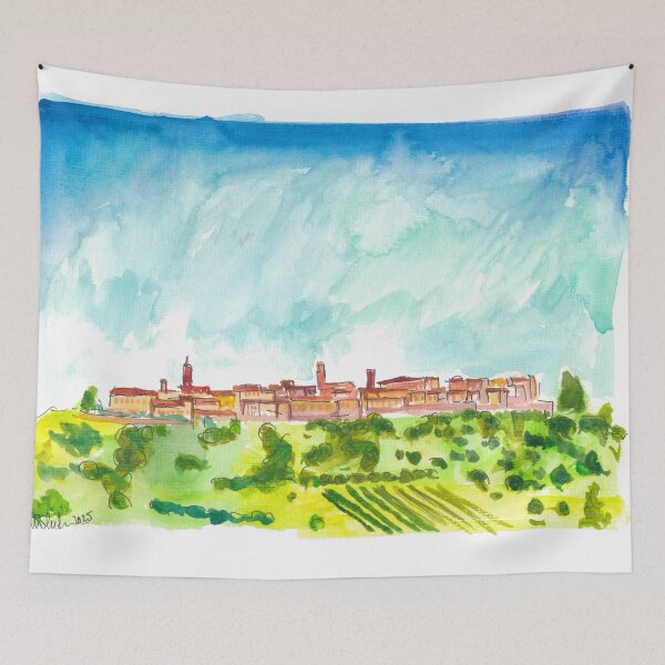 Item preview, Torrita di Siena’s Rolling Hills and Historic Skyline designed and sold by artshop77.