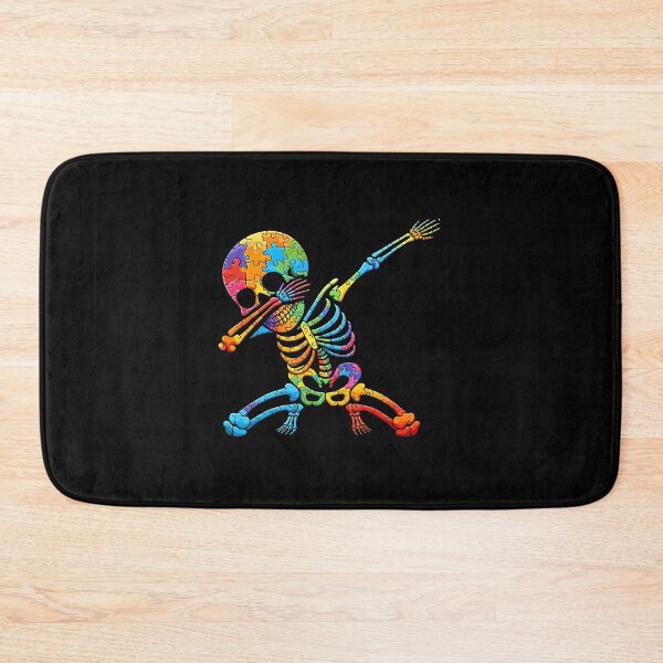 Item preview, Dabbing Puzzle Skeleton - Autistic Girl & Boy  designed and sold by Smix Pixels.