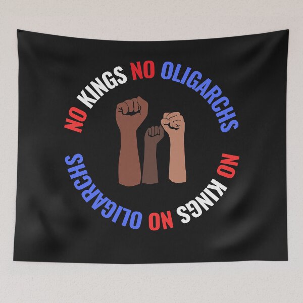 Item preview, no kings no oligarchs designed and sold by TEEJAMBOREE.