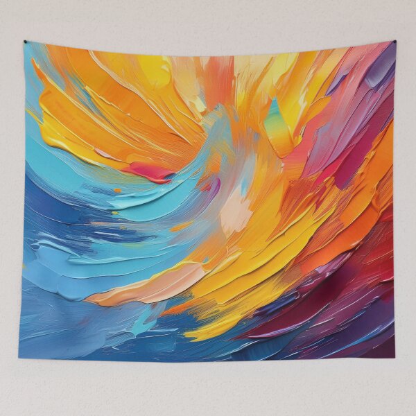 Item preview, Fiery Brushstroke Explosion - Dynamic Abstract Art designed and sold by Patternair.