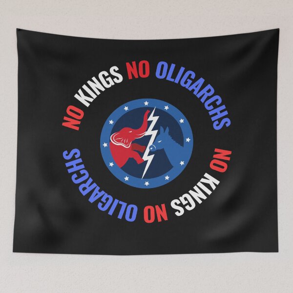 Item preview,  no kings no oligarchs designed and sold by TEEJAMBOREE.