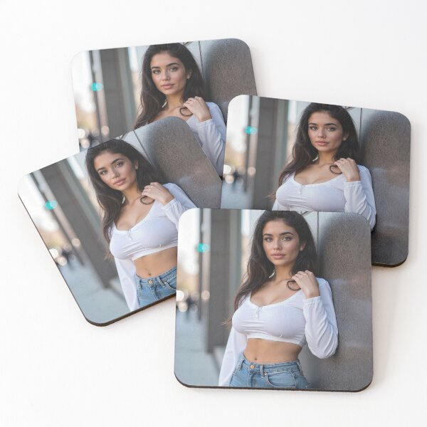 Item preview, Stylish Woman in White Top and Jeans designed and sold by AIGirlsMag.