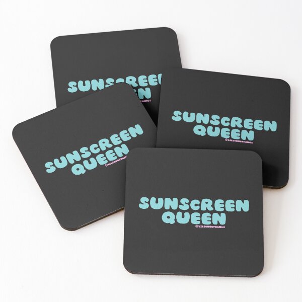 Item preview, Sunscreen Queen, sunscreen everyday, wear your SPF, v26b, blue, green, aqua | @lilsboobthangs designed and sold by lilsboobthangs.