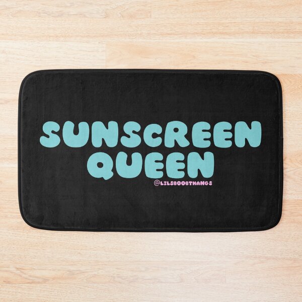 Item preview, Sunscreen Queen, sunscreen everyday, wear your SPF, v26b, blue, green, aqua | @lilsboobthangs designed and sold by lilsboobthangs.