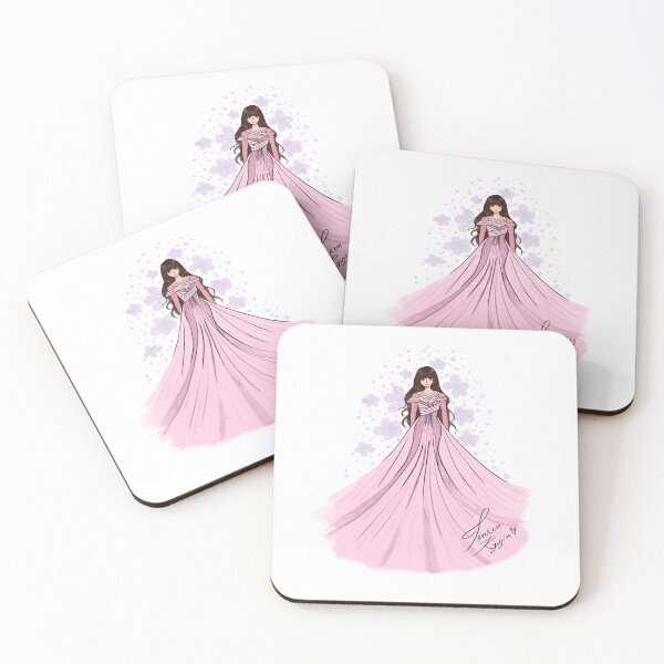 Artikelvorschau, Prinzessin in großen rosa gewachsen | braune Haare Mode-Illustration entworfen und verkauft von tenkenryujin.