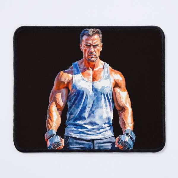 Item preview, Fit and handsome fighter with steel knuckle gloves poised for action. designed and sold by paiteen09.