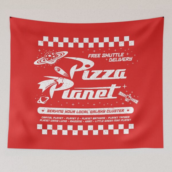 Item preview, Pizza Planet Free Shuttle Delivery designed and sold by Candywrap Studio.