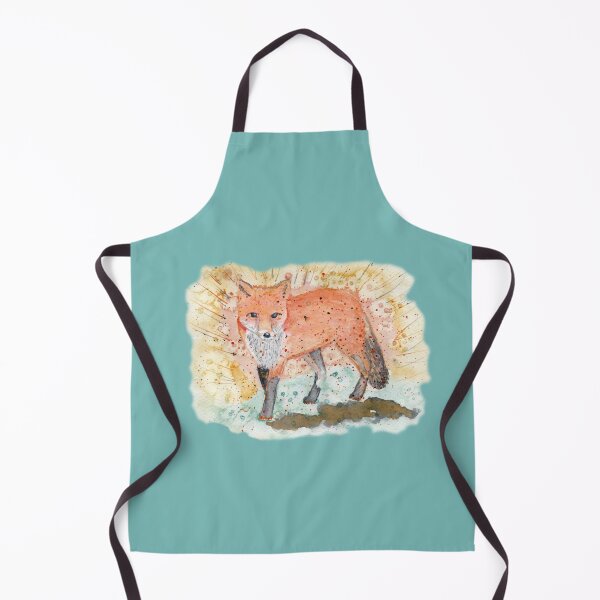 Item preview, Watercolour splashy fox designed and sold by marinettesshop.
