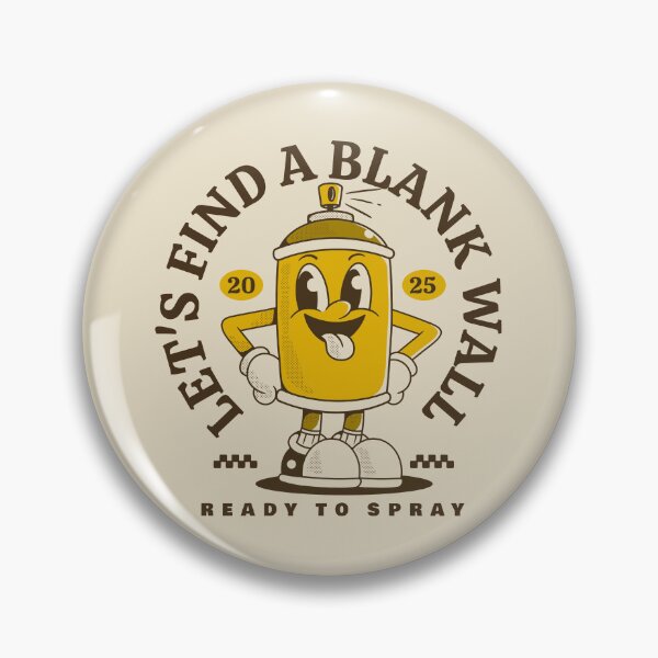 Item preview, Let's find a blank wall, spray paint can character designed and sold by adipra.