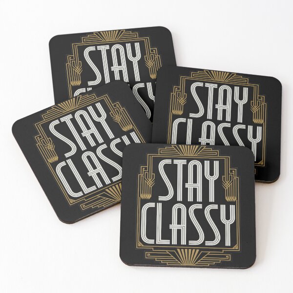 Item preview, “Stay Classy” elegant typography design designed and sold by Zineshopz.