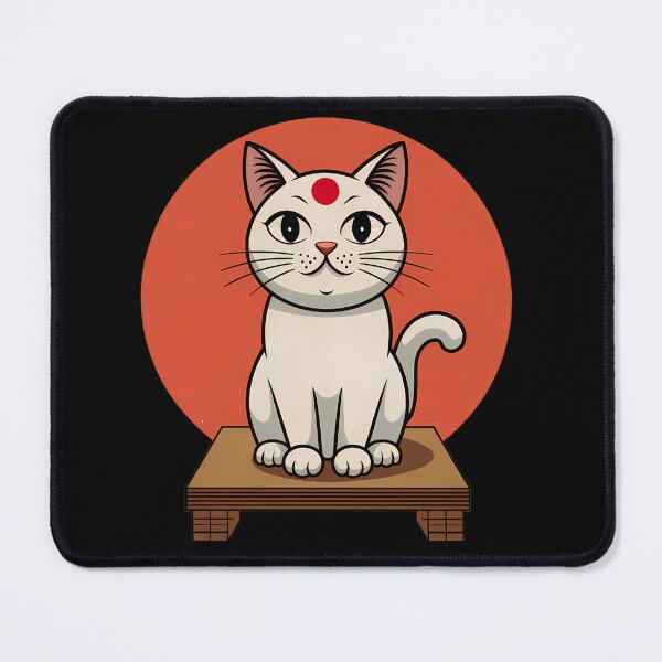 Item preview, Japan Zen Cat in Japanese Style Asian designed and sold by Vivid Art Zone.