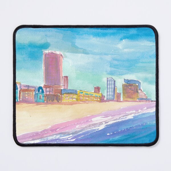 Item preview, Golden Shores of Atlantic City – Boardwalk and Skyline Glow designed and sold by artshop77.