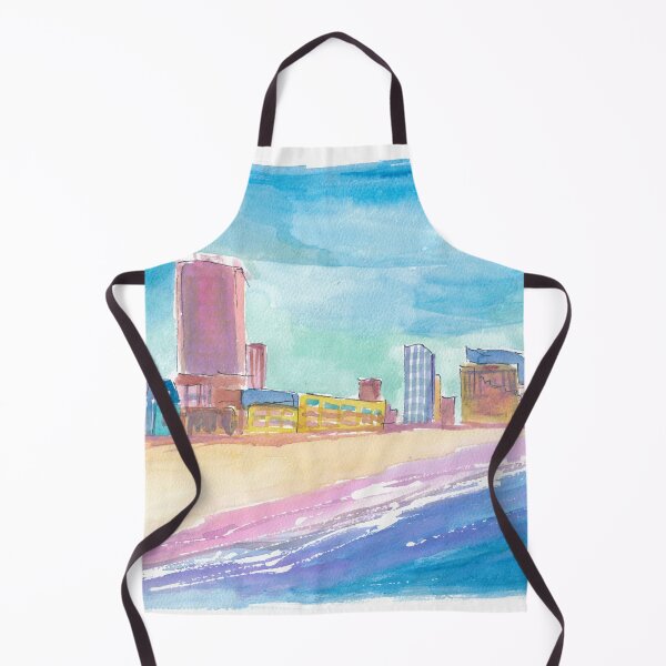 Item preview, Golden Shores of Atlantic City – Boardwalk and Skyline Glow designed and sold by artshop77.