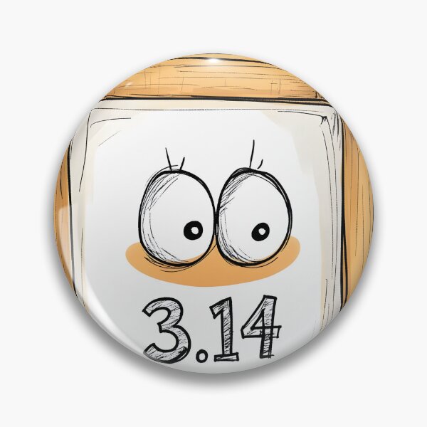 Item preview, Silly Pi with Personality – 3.14 Gets Playful with a Goofy Witty Eyes, Cheeky Smile and Lots of Charm Digital AI Art designed and sold by FUNqoosh.