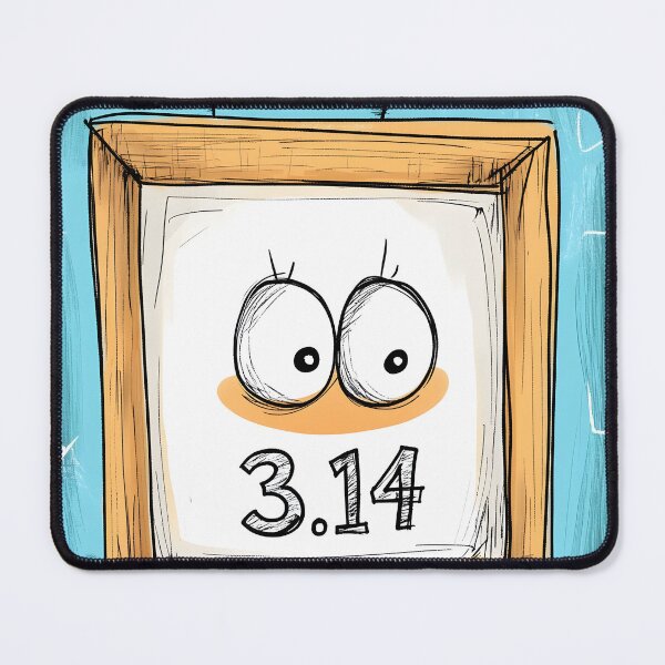 Item preview, Silly Pi with Personality – 3.14 Gets Playful with a Goofy Witty Eyes, Cheeky Smile and Lots of Charm Digital AI Art designed and sold by FUNqoosh.