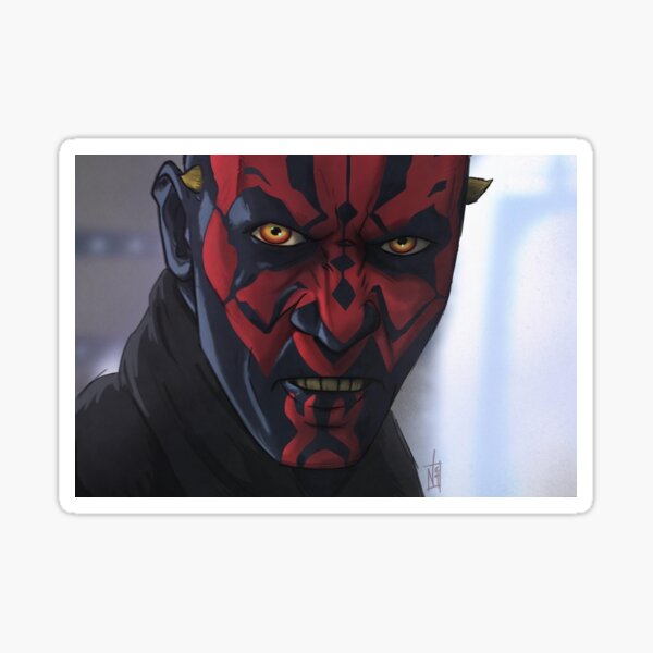 Vista previa del artículo con la obra «Arte de fan de Darth Maul», diseñado y vendido por YaknoitArt.
