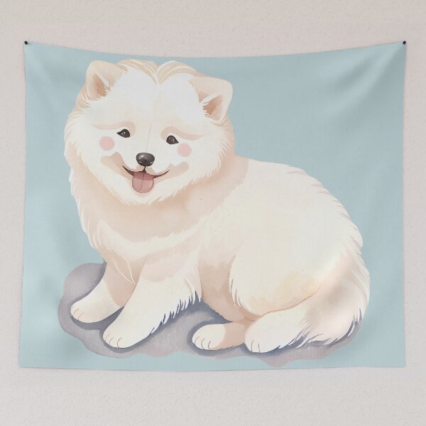 Item preview, Watercolour Samoyed Puppy designed and sold by TheresaNicole.