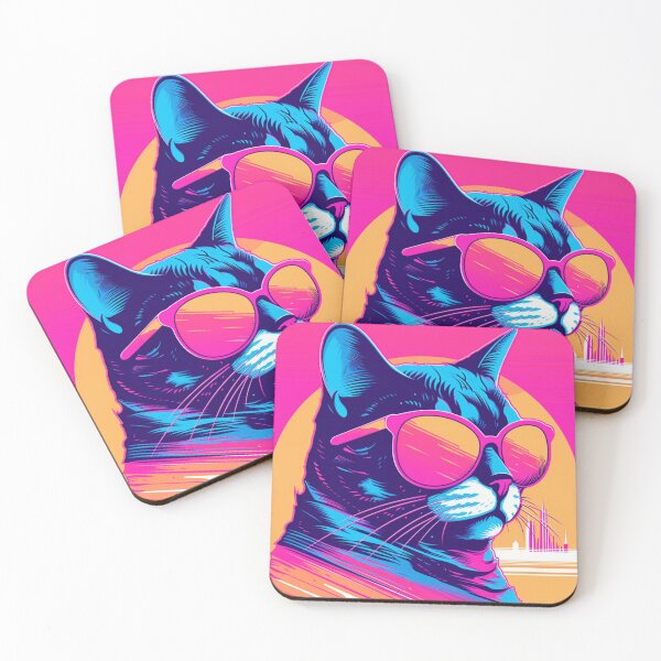 Item preview, Neon Cool Cat - Retro Aesthetic designed and sold by Denny-Danny.