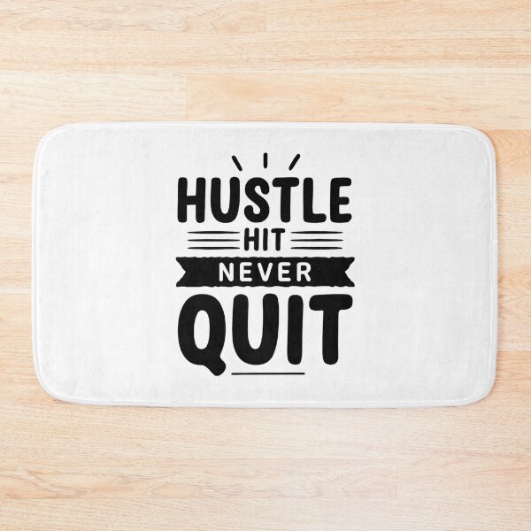 Item preview, Hustle, Hit, Never Quit – Motivational Typography designed and sold by DARK_NOVA.