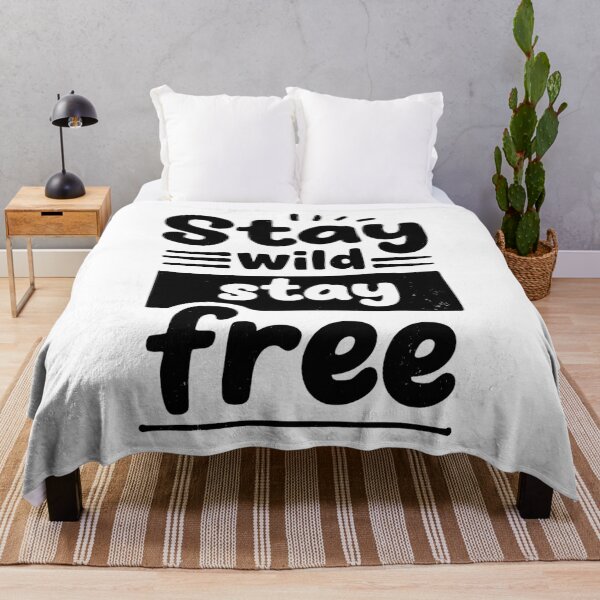 Item preview,  Stay Wild, Stay Free – Inspirational Typography designed and sold by DARK_NOVA.