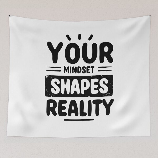 Item preview,  Your Mindset Shapes Reality – Motivational Typography designed and sold by DARK_NOVA.