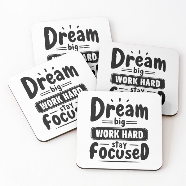 Item preview, Dream Big, Work Hard, Stay Focused – Motivational Typography designed and sold by DARK_NOVA.