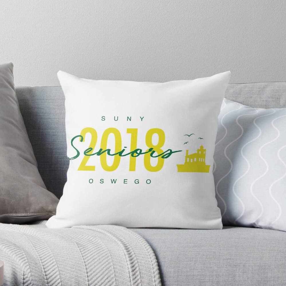 SUNY Oswego seniors 2018 Throw Pillow