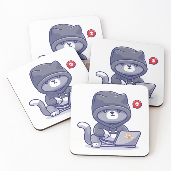 Item preview, Hacker Cat in a Hoodie – Cyber Kitty at Work designed and sold by Denny-Danny.