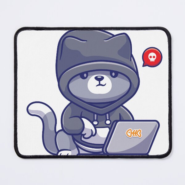 Item preview, Hacker Cat in a Hoodie – Cyber Kitty at Work designed and sold by Denny-Danny.