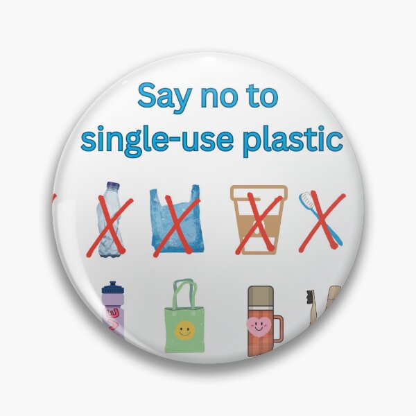 Item preview, Say no to single-use plastic, save the Planet, environement, ecofriendly, simple, weird quote,  text,  designed and sold by Coolparrotgirl.