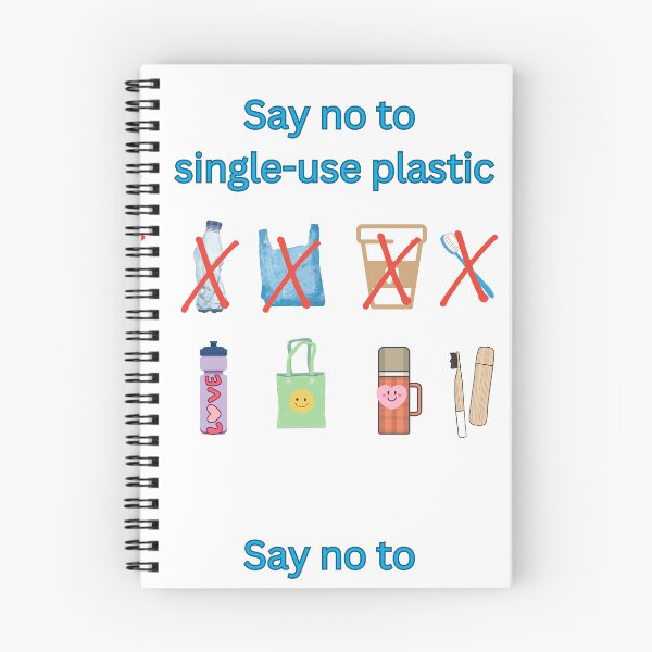 Item preview, Say no to single-use plastic, save the Planet, environement, ecofriendly, simple, weird quote,  text,  designed and sold by Coolparrotgirl.