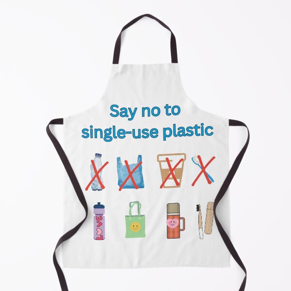 Item preview, Say no to single-use plastic, save the Planet, environement, ecofriendly, simple, weird quote, text, designed and sold by Coolparrotgirl.