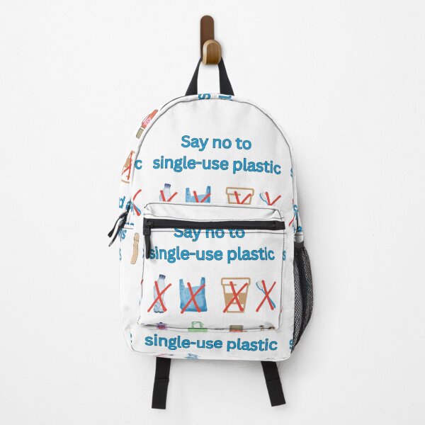 Item preview, Say no to single-use plastic, save the Planet, environement, ecofriendly, simple, weird quote, text, designed and sold by Coolparrotgirl.