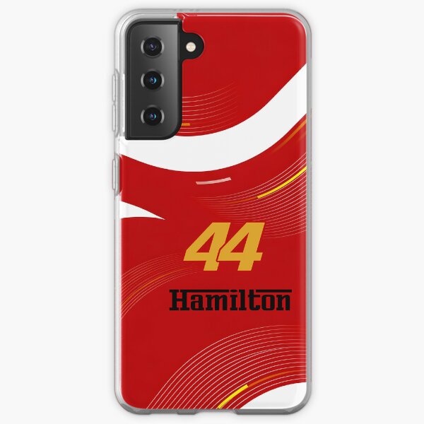 Item preview, Red Velocity - Hamilton 44 Ferrari 2025 Art Print designed and sold by Studio F1Grid.