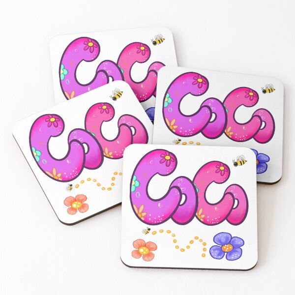 Item preview, Coco Top 10 best personalised gifts  with flowers and bees- Girls womens grand mother Personalized Custom name CoCo designed and sold by Artonmytee.