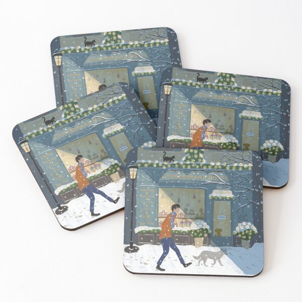 Item preview, Small Town: Walking the Dog in Winter designed and sold by Cup of Cosy Art.