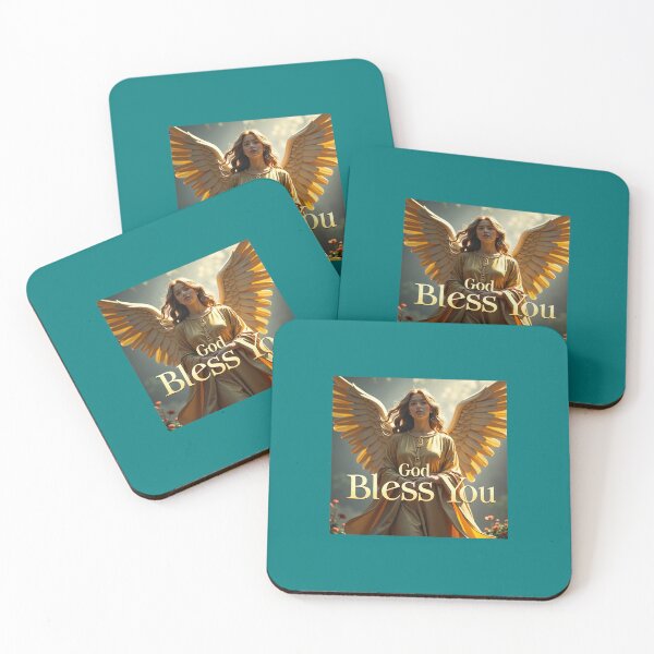 Item preview, Golden Angel with God Bless You Quote designed and sold by JoshuasDesigns.
