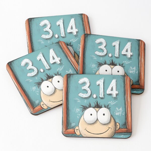 Item preview, Pi Day Whimsy  Big-Eyed Cartoon Character– A Must-Have for Nerds Who Wear Their Love for 3.14 Proudly designed and sold by FUNqoosh.