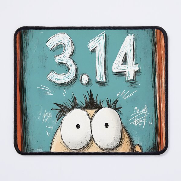 Item preview, Pi Day Whimsy  Big-Eyed Cartoon Character– A Must-Have for Nerds Who Wear Their Love for 3.14 Proudly designed and sold by FUNqoosh.